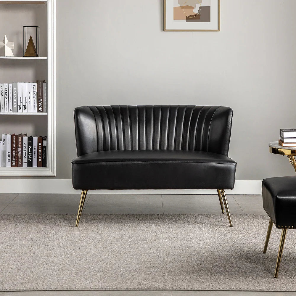 Delicia 47"in.Loveseat with Metal Legs