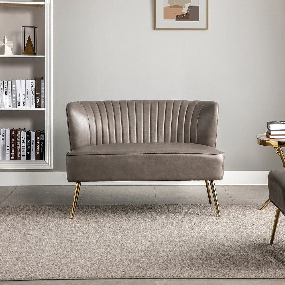 Delicia 47"in.Loveseat with Metal Legs