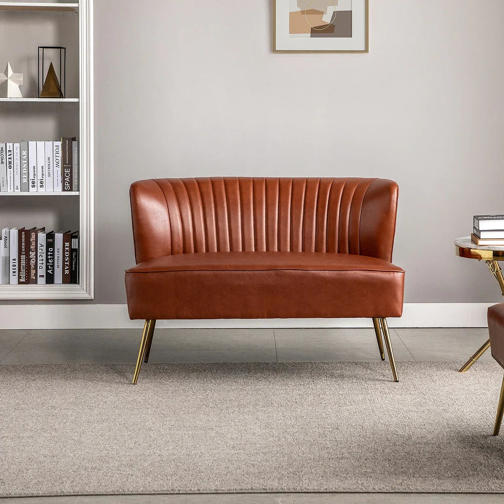 Delicia 47"in.Loveseat with Metal Legs