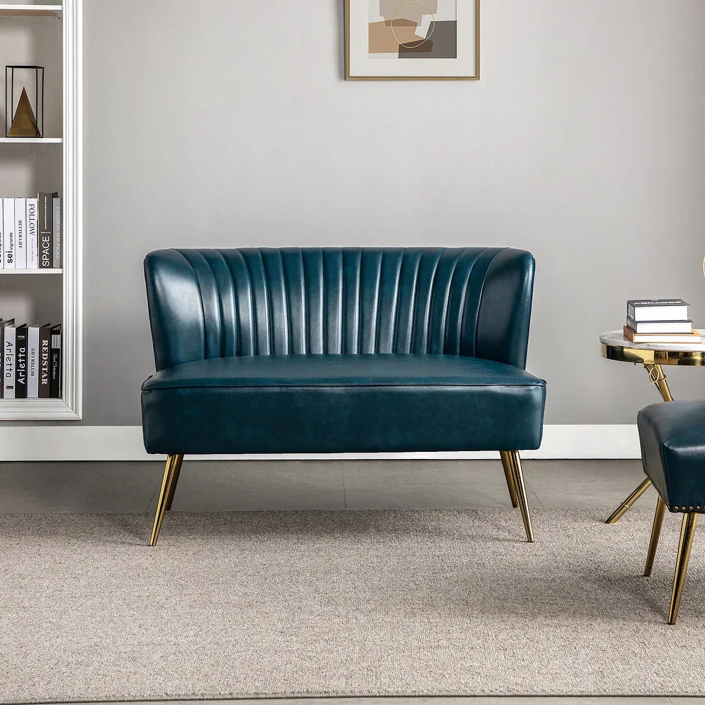 Delicia 47"in.Loveseat with Metal Legs