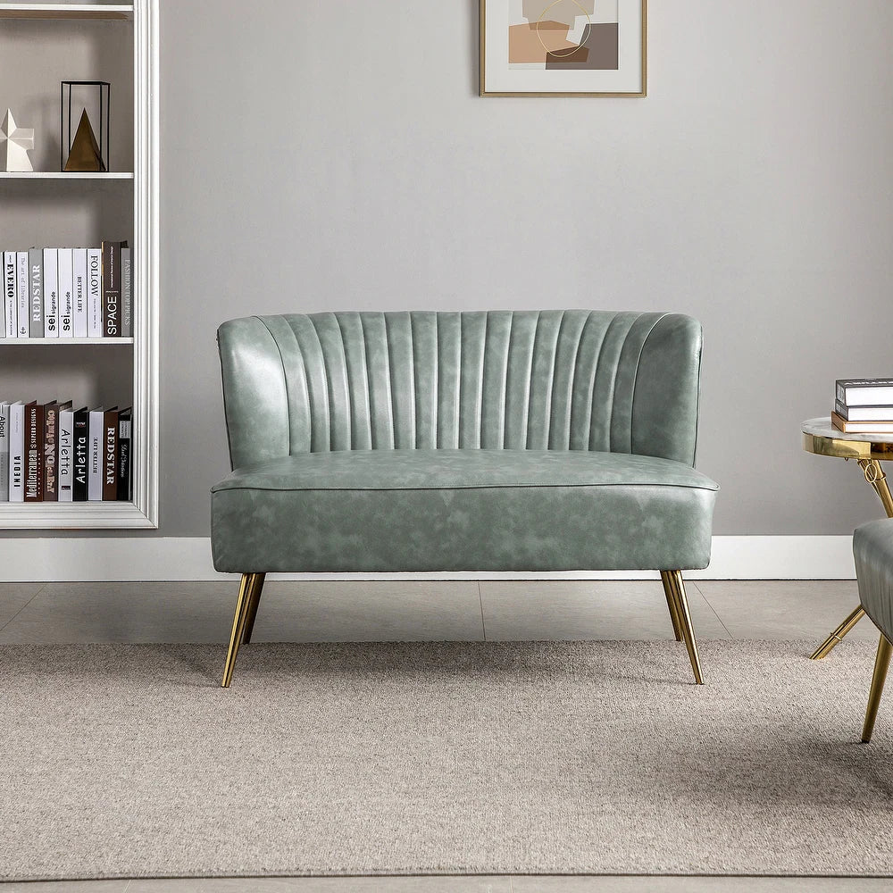 Delicia 47"in.Loveseat with Metal Legs
