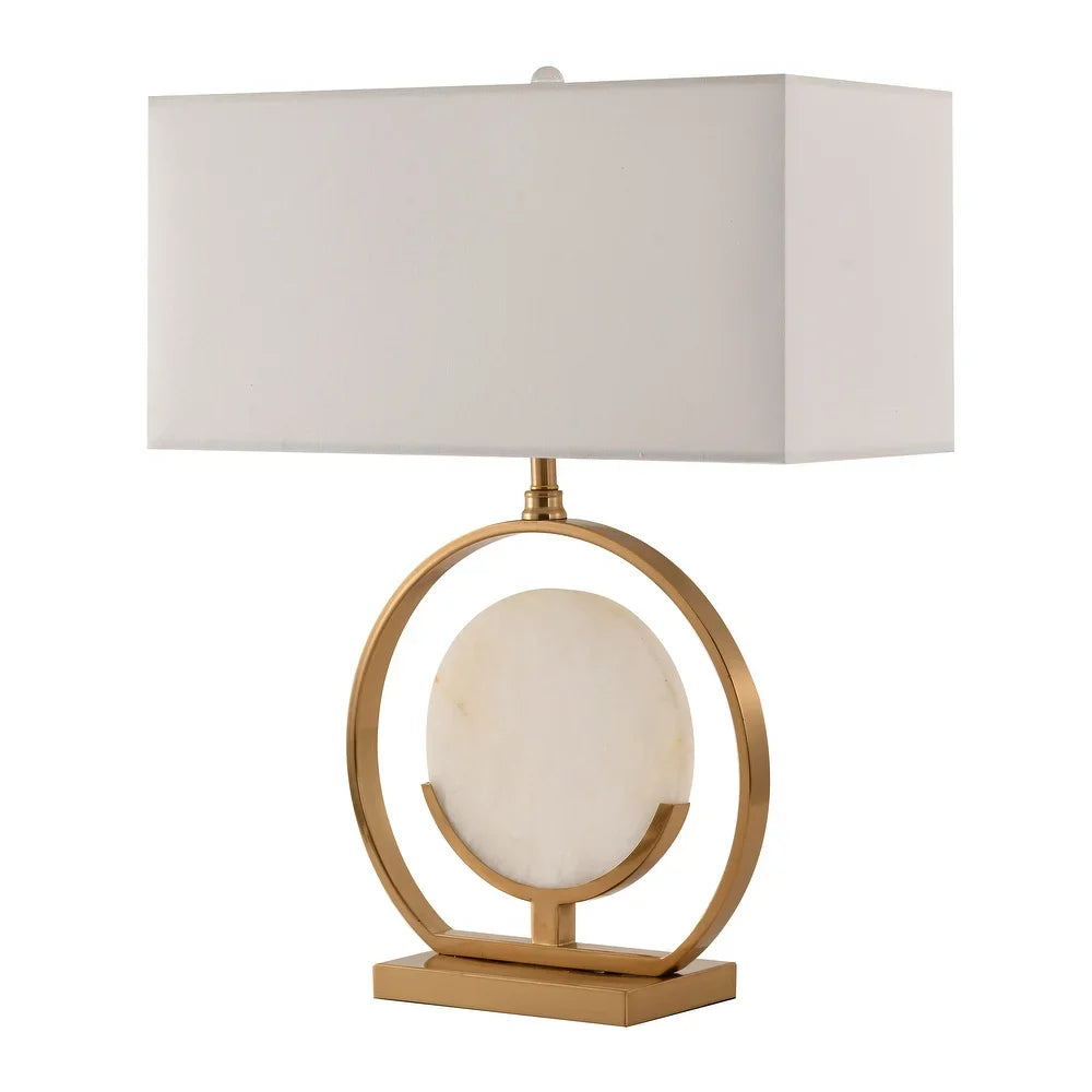 Gold Frame With Marble Table Lamp