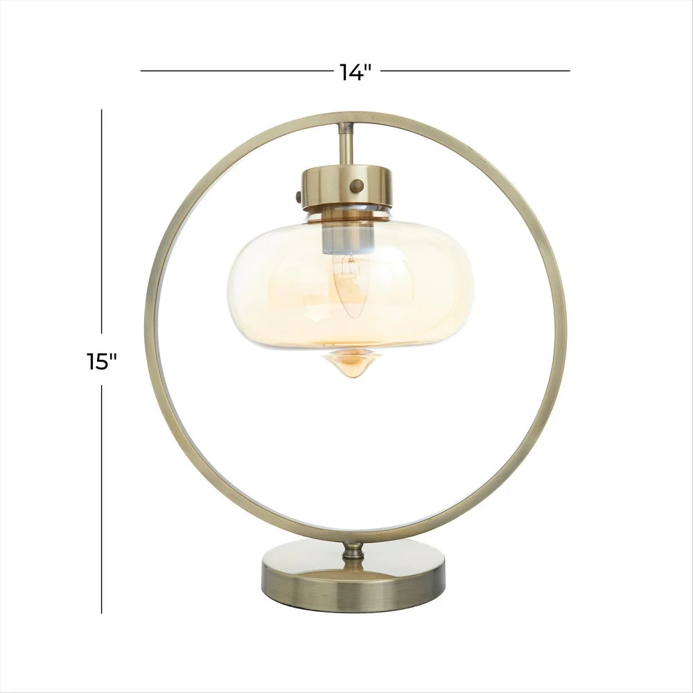 Gold Metal Contemporary Accent lamps 15 x 14 x 8 - 14 x 8 x 15