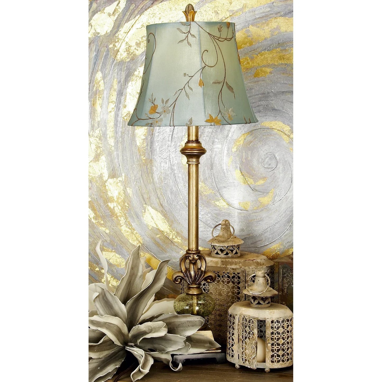 Gold Polystone Tuscan Buffet Lamp 32 x 12 x 12 - 12 x 32