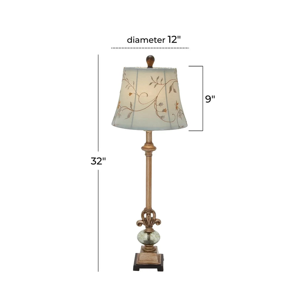 Gold Polystone Tuscan Buffet Lamp 32 x 12 x 12 - 12 x 32