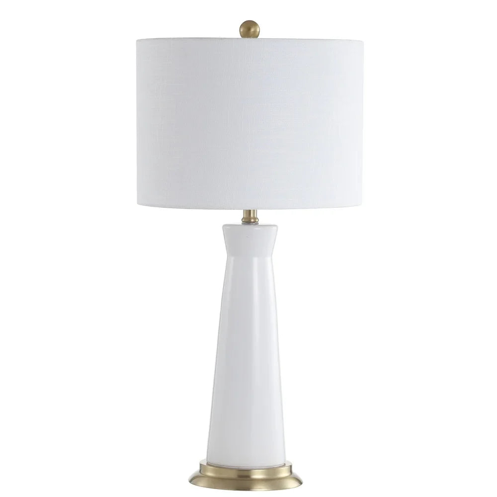 Gracie 29" Ceramic Column LED Table Lamp, Cream
