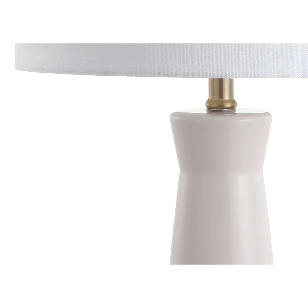 Gracie 29" Ceramic Column LED Table Lamp, Cream