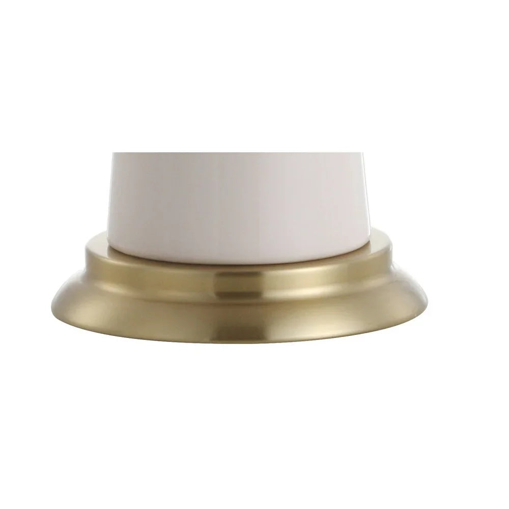 Gracie 29" Ceramic Column LED Table Lamp, Cream