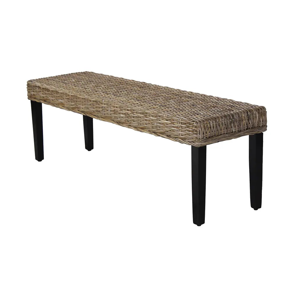 HILARIA KUBU Rattan BENCH with Open Bottom