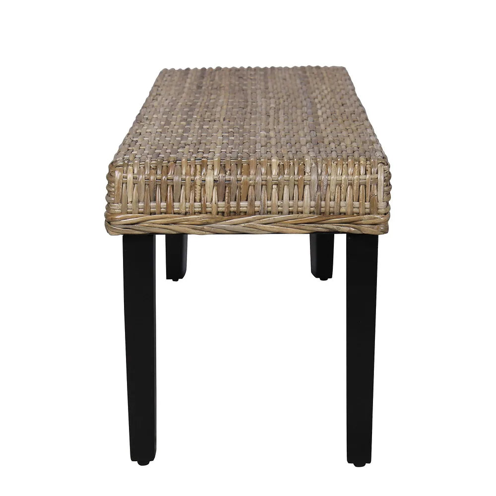 HILARIA KUBU Rattan BENCH with Open Bottom