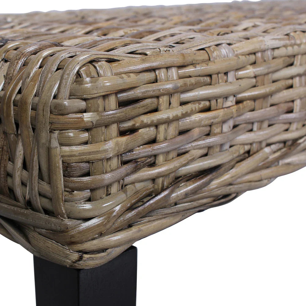 HILARIA KUBU Rattan BENCH with Open Bottom