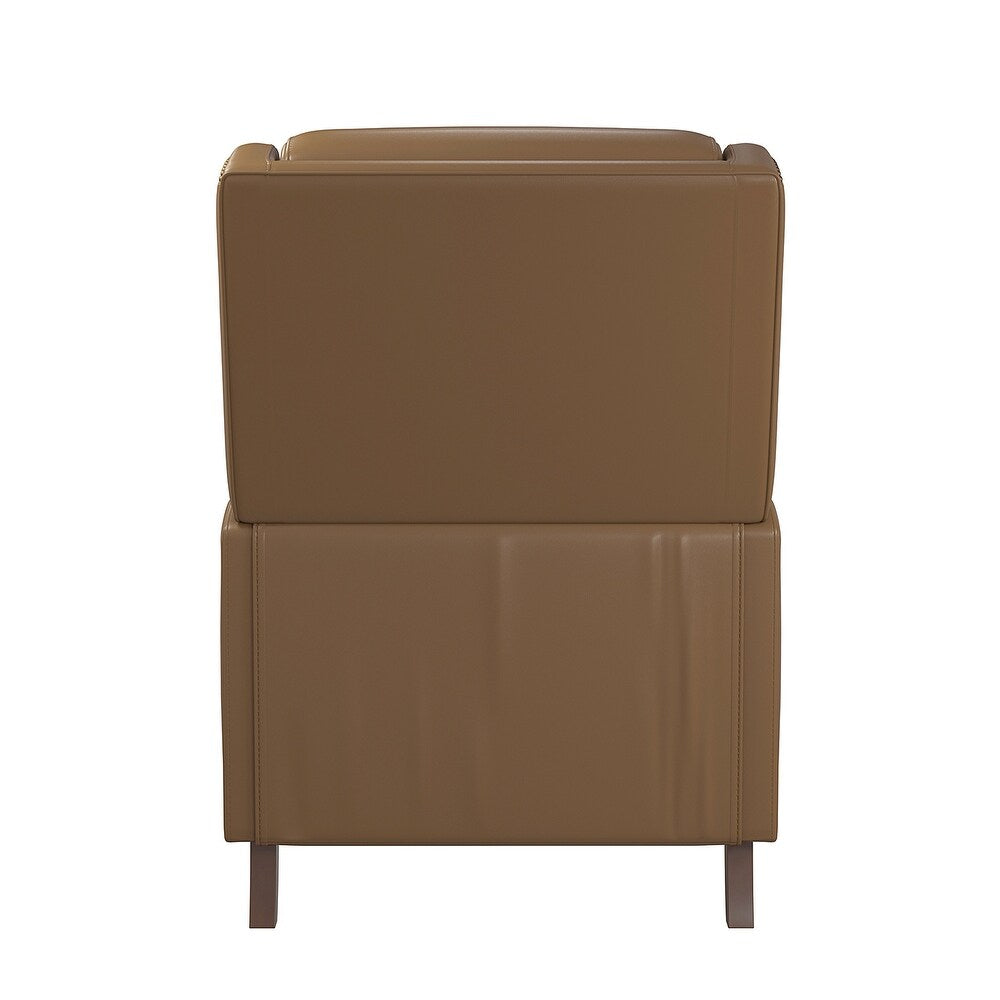 Florens Genuine Leather Recliner with Nailhead Trims