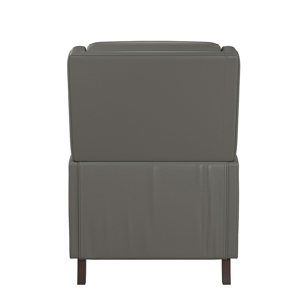 Florens Genuine Leather Recliner with Nailhead Trims
