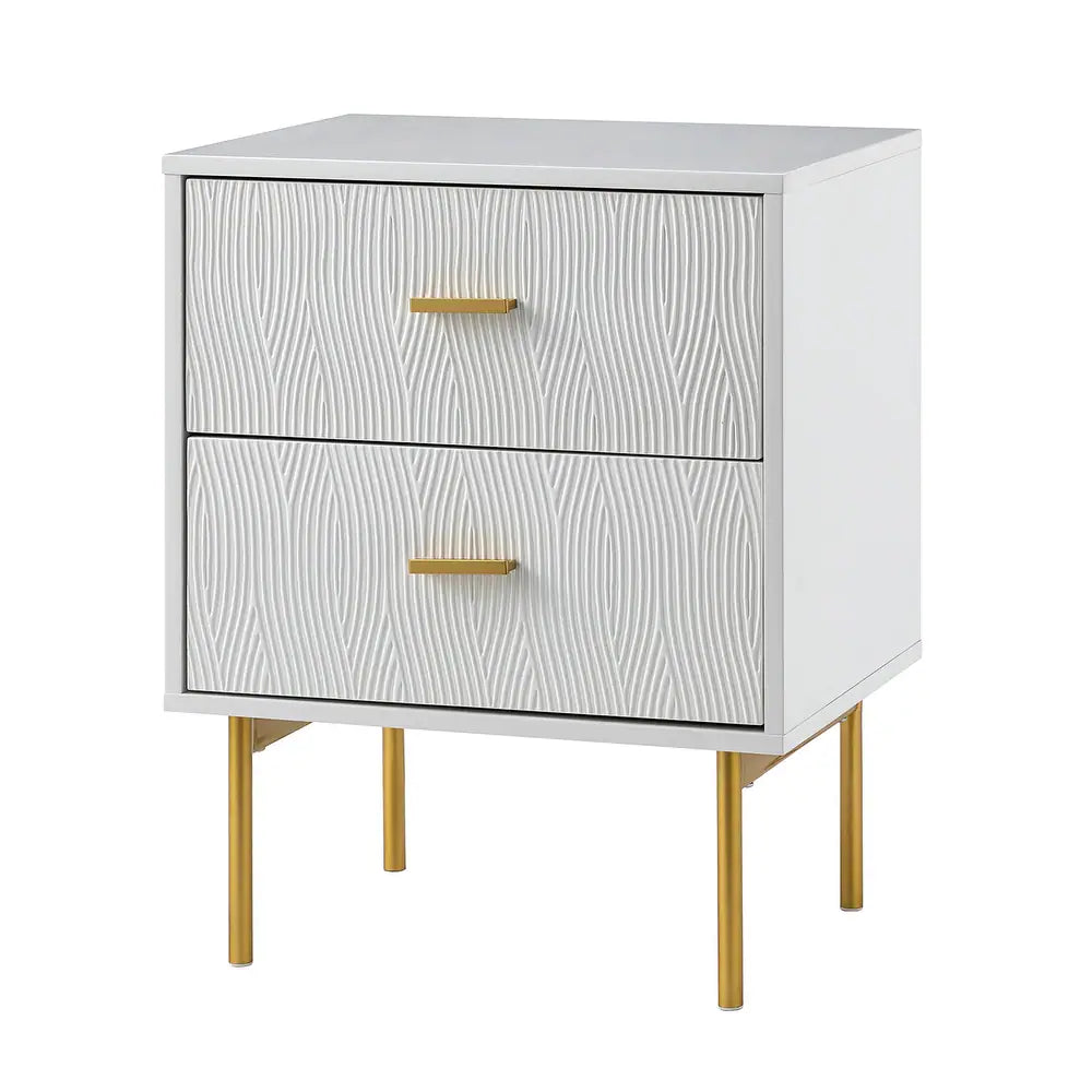 Valentino 2 Drawer Manufactured Wood Nightstand