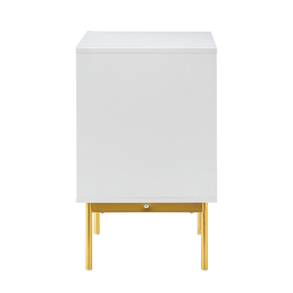 Valentino 2 Drawer Manufactured Wood Nightstand