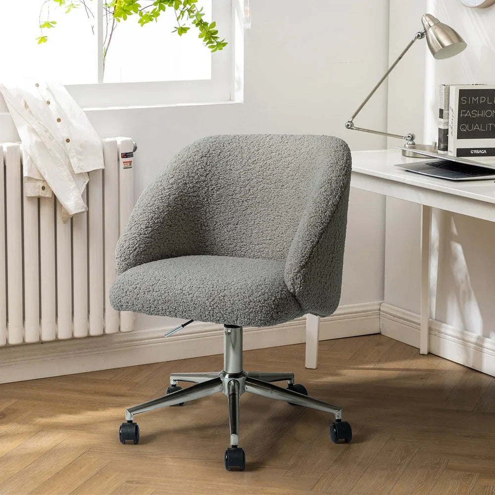 Joah Modern Mid-Back Swivel Office Chair with Rolling Wheels