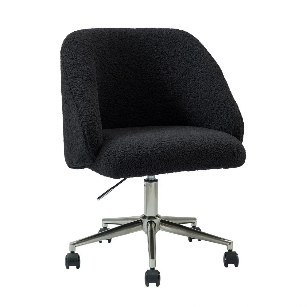 Joah Modern Mid-Back Swivel Office Chair with Rolling Wheels