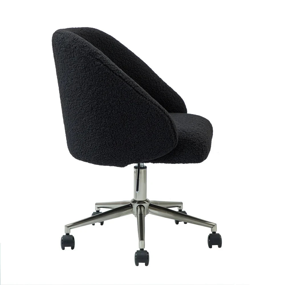 Joah Modern Mid-Back Swivel Office Chair with Rolling Wheels