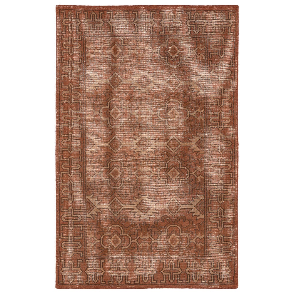 Hand-knotted Wool VIntage Distressed Area Soft Rug