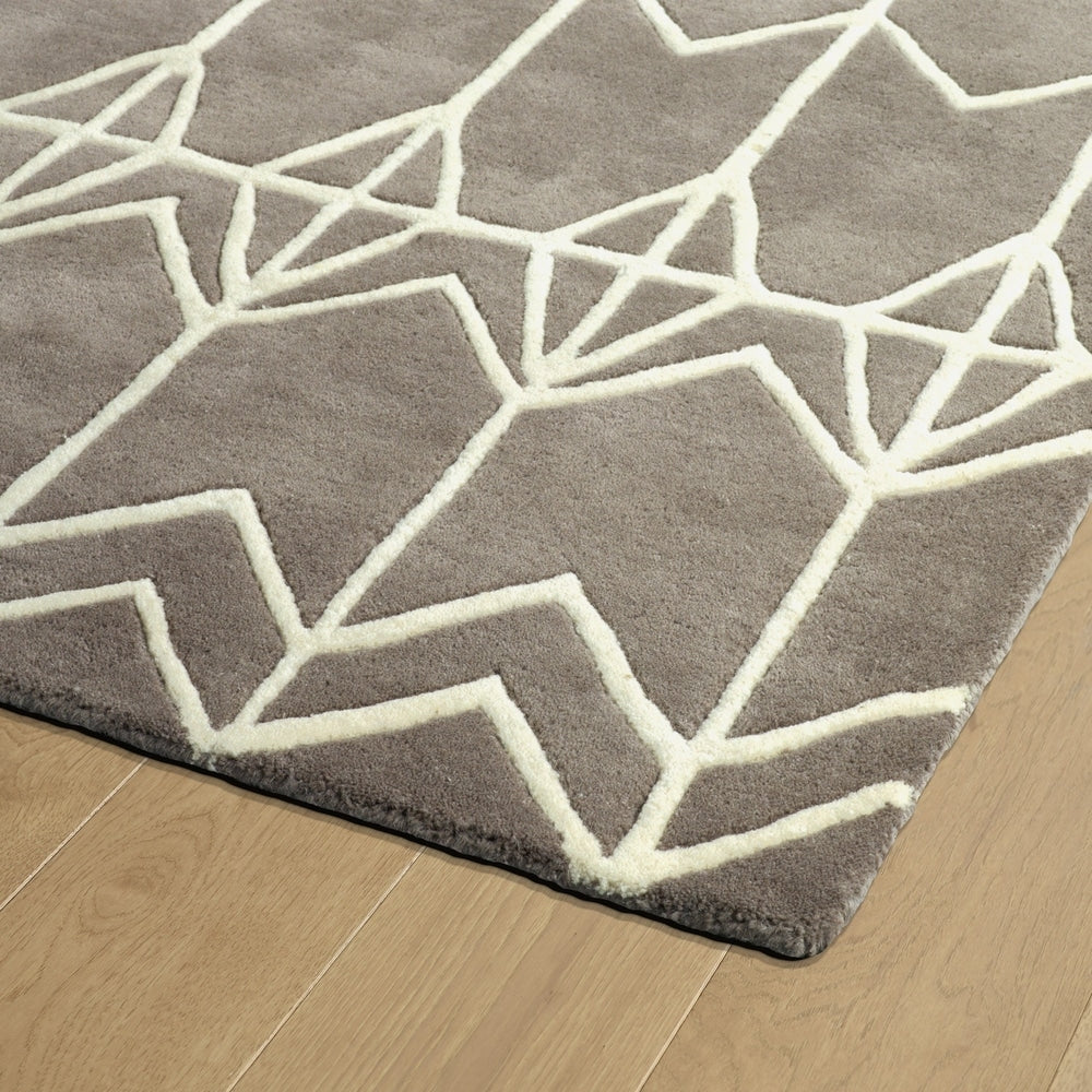ORIGAMI COLLECTION Grey Soft Area Rug