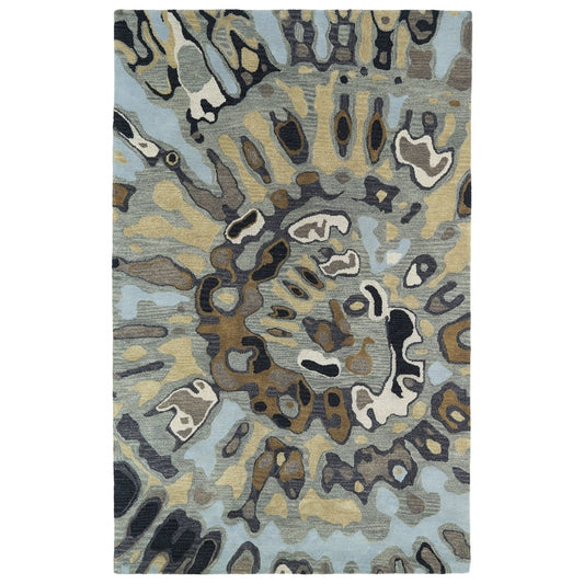 BRUSHSTROKES COLLECTION Teal Soft Area Rug