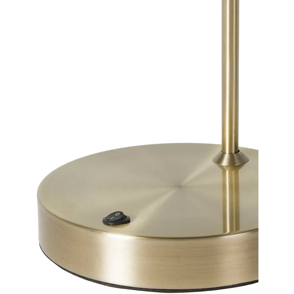 Hecubae Sleek Brass-Plated Desk Lamp - 20"H x 7"W x 12"D
