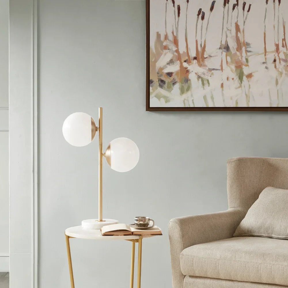 INK+IVY Holloway Marble Base Table Lamp