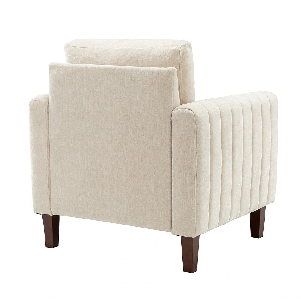 Ganymedes Comfy Accent Club Chair with Wood Base Set of 2