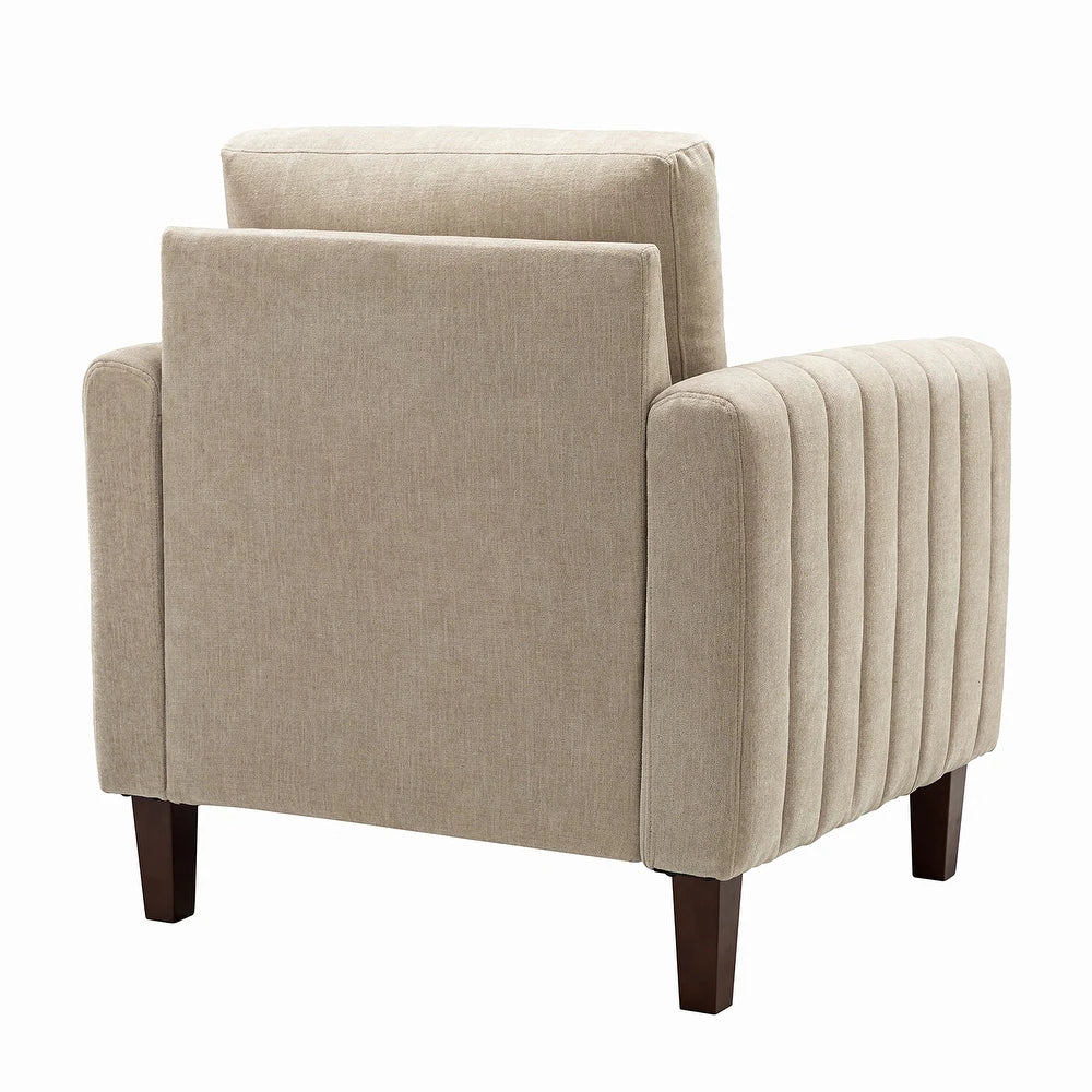 Ganymedes Comfy Accent Club Chair with Wood Base Set of 2