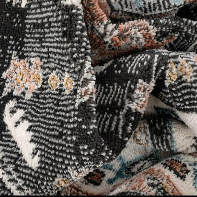 Julita Vintage Bohemian Aztec Tribal Black Rug