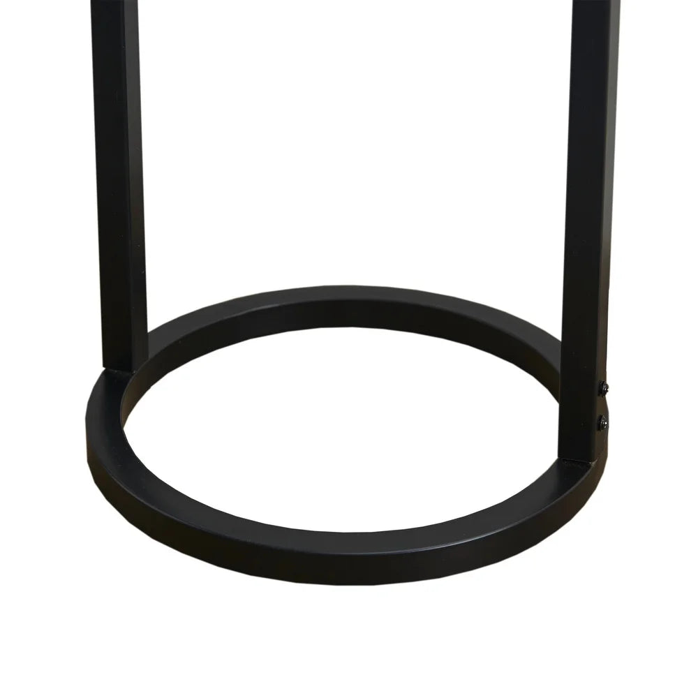 INK+IVY Kittery Black Metal Table Lamp with Glass Drum Shade