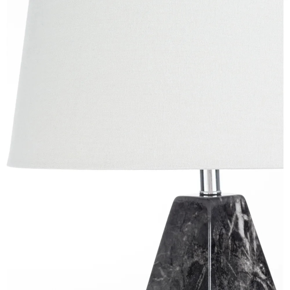 Iltheos Table Lamp with Grey Base and White Shade