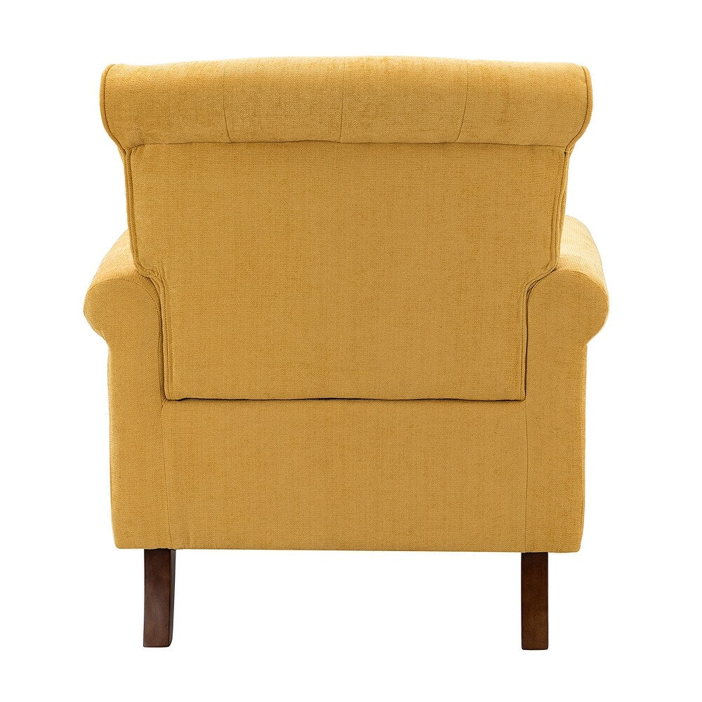 Indiges Transitional Comfy Nailhead Accent Arm Chair with Tufted Back