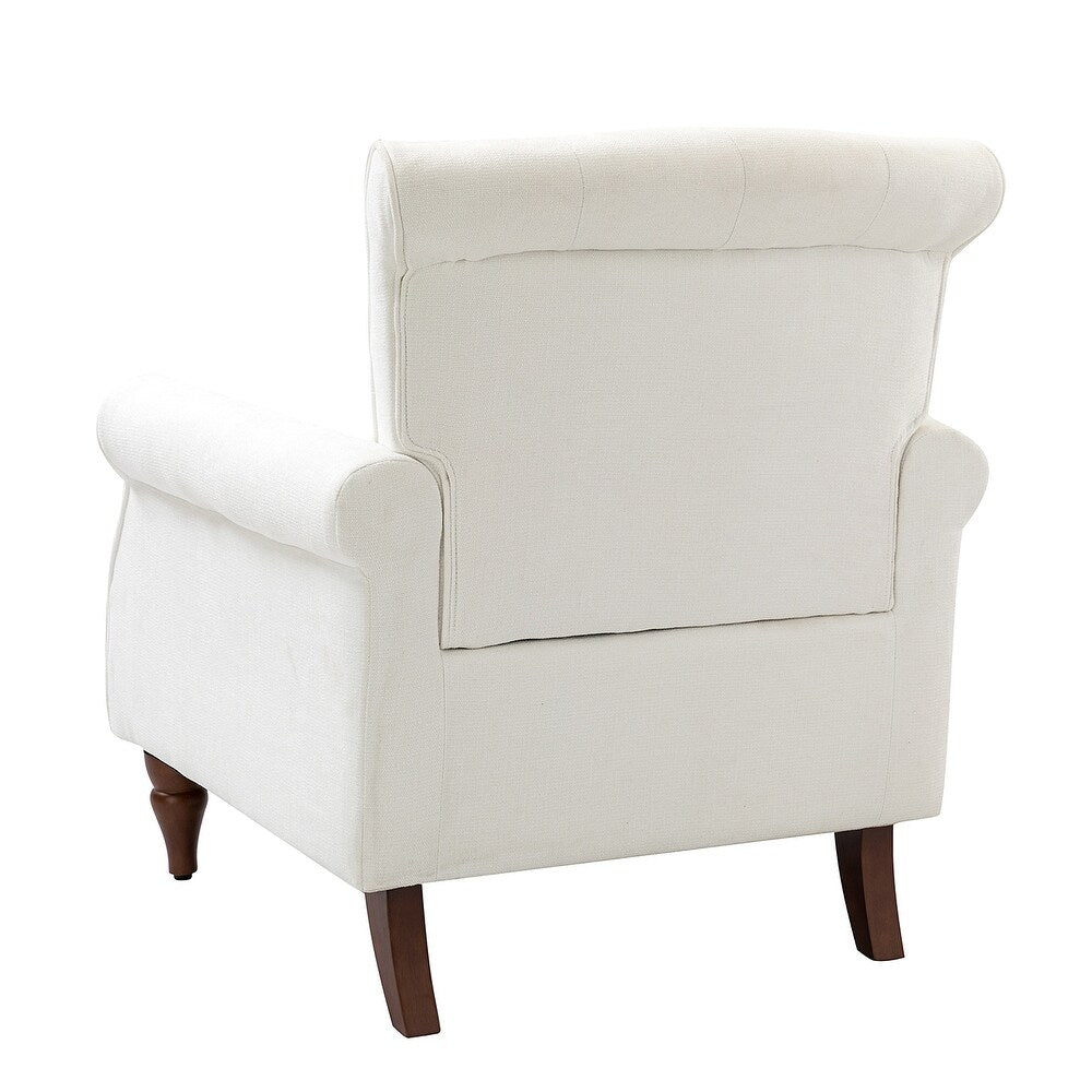 Indiges Transitional Comfy Nailhead Accent Arm Chair with Tufted Back