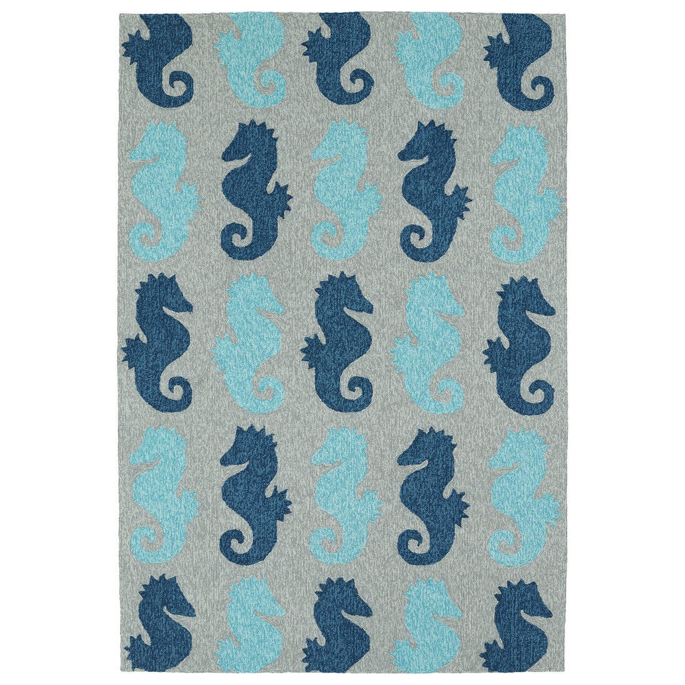 Sea Isle Collection Blue Soft Area Rug