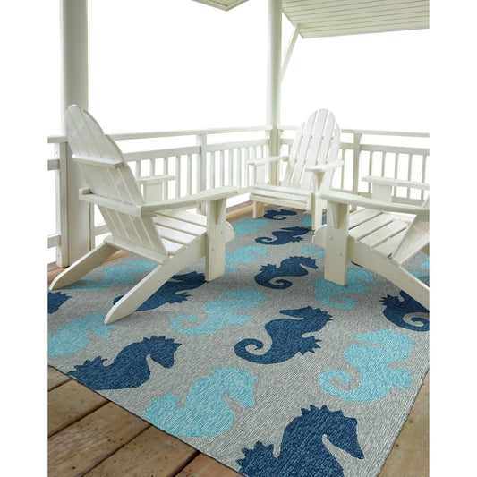 Sea Isle Collection Blue Soft Area Rug