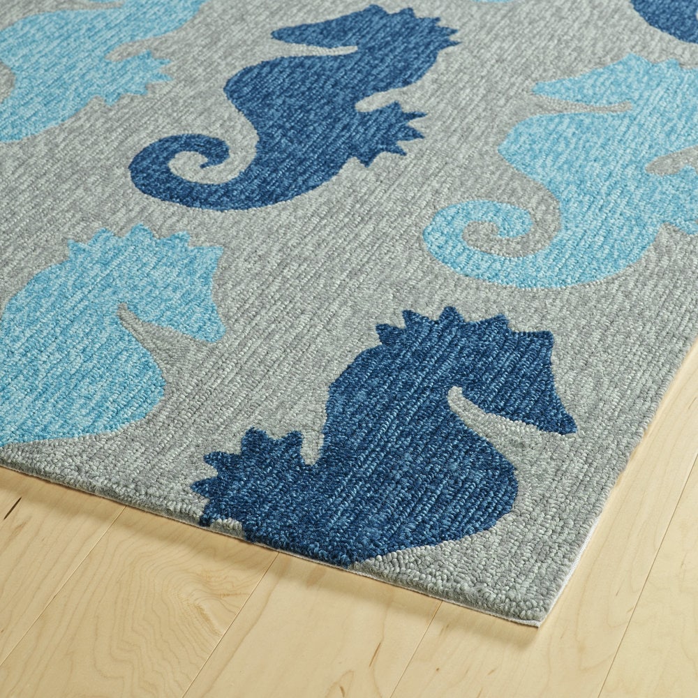 Sea Isle Collection Blue Soft Area Rug