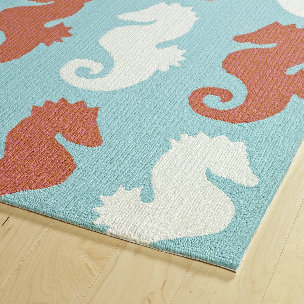 Sea Isle Collection Blue Soft Area Rug