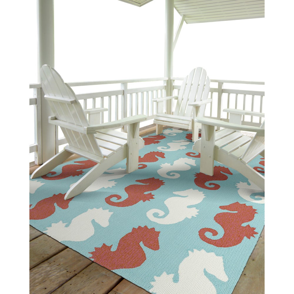 Sea Isle Collection Blue Soft Area Rug