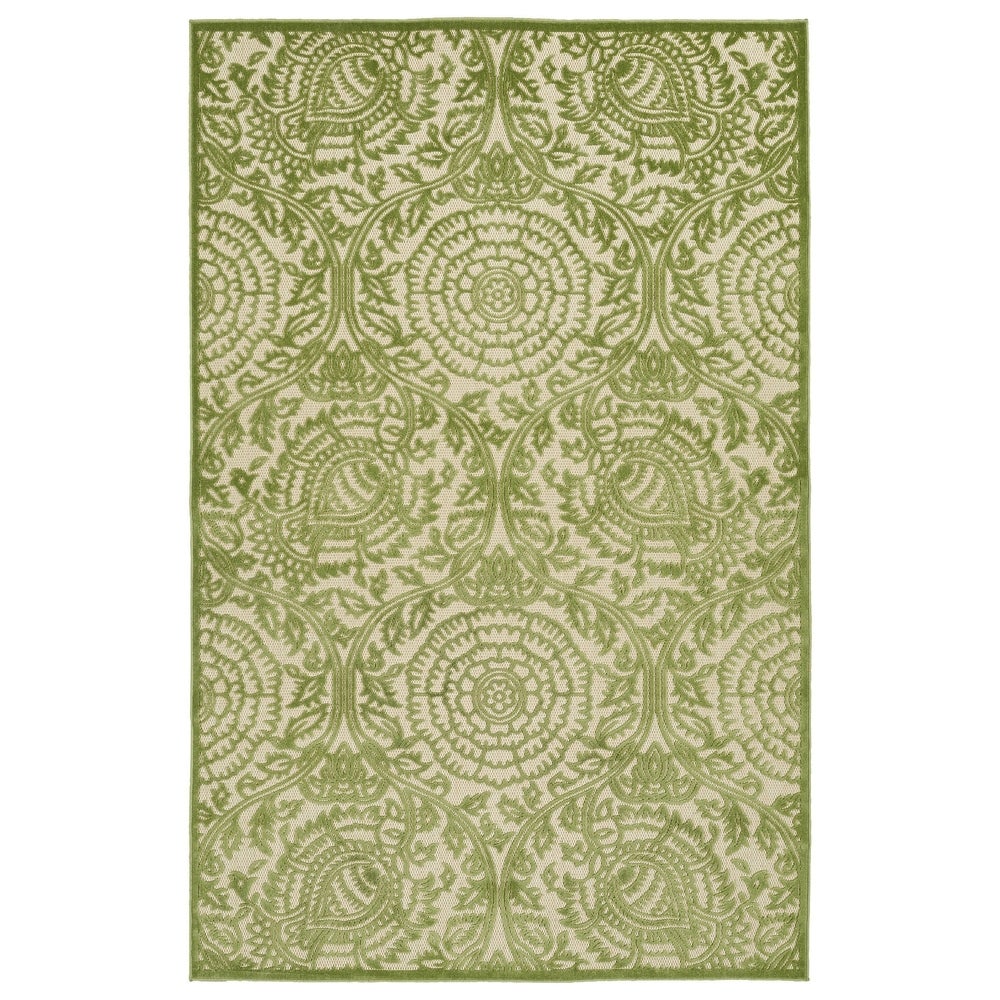 Paisley Floral Indoor/ Outdoor Area Rug - Blue, Green, Red