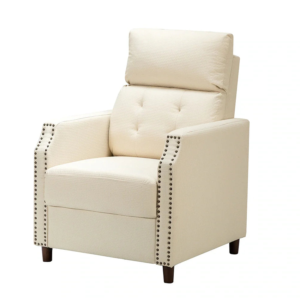 Israel Lounge Chair and Ottoman with Nailhead Trim Set of 2