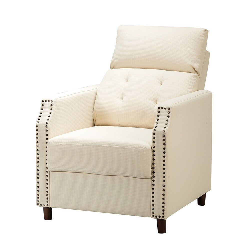 Israel Lounge Chair and Ottoman with Nailhead Trim Set of 2