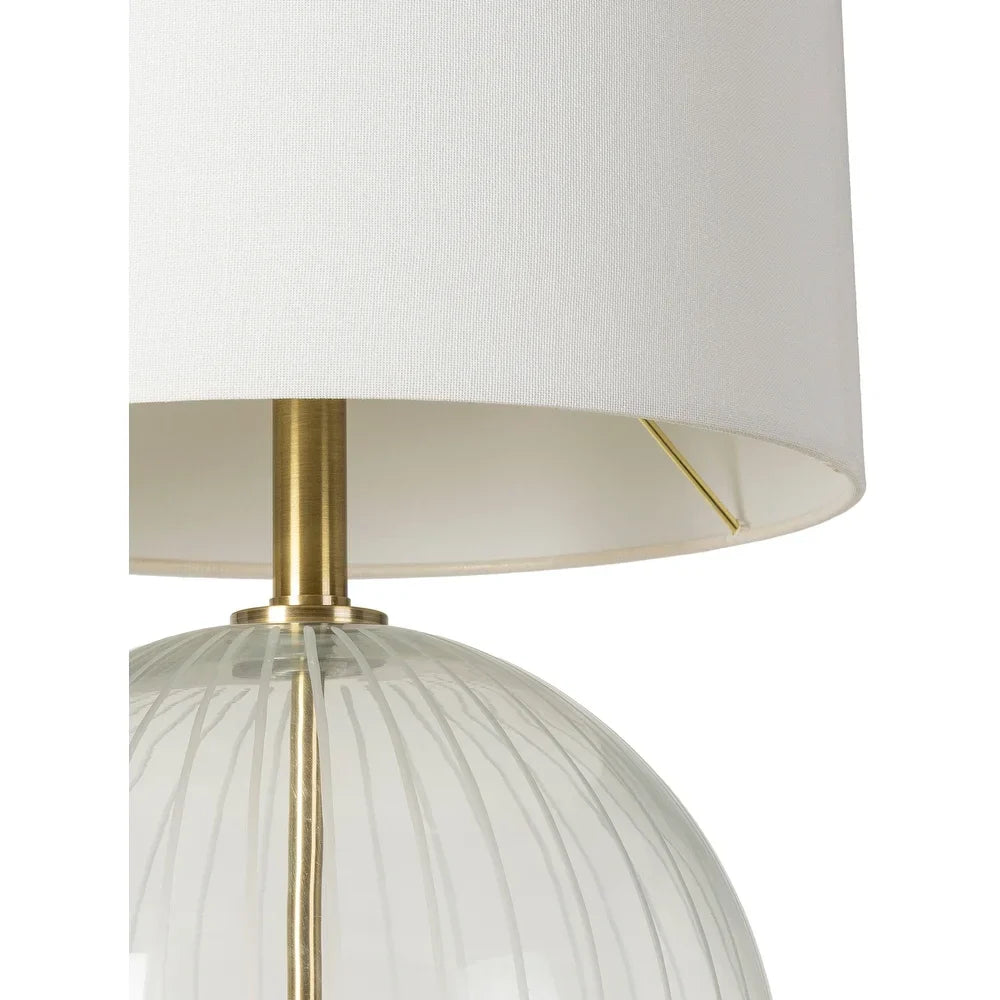 Jaycen Clear Round Transitional Table Lamp - 30"H x 14"W x 14"D