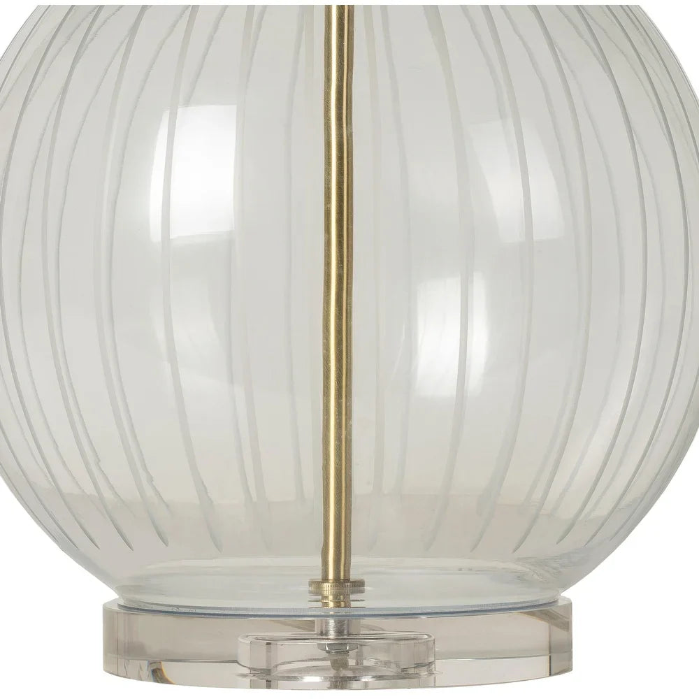 Jaycen Clear Round Transitional Table Lamp - 30"H x 14"W x 14"D