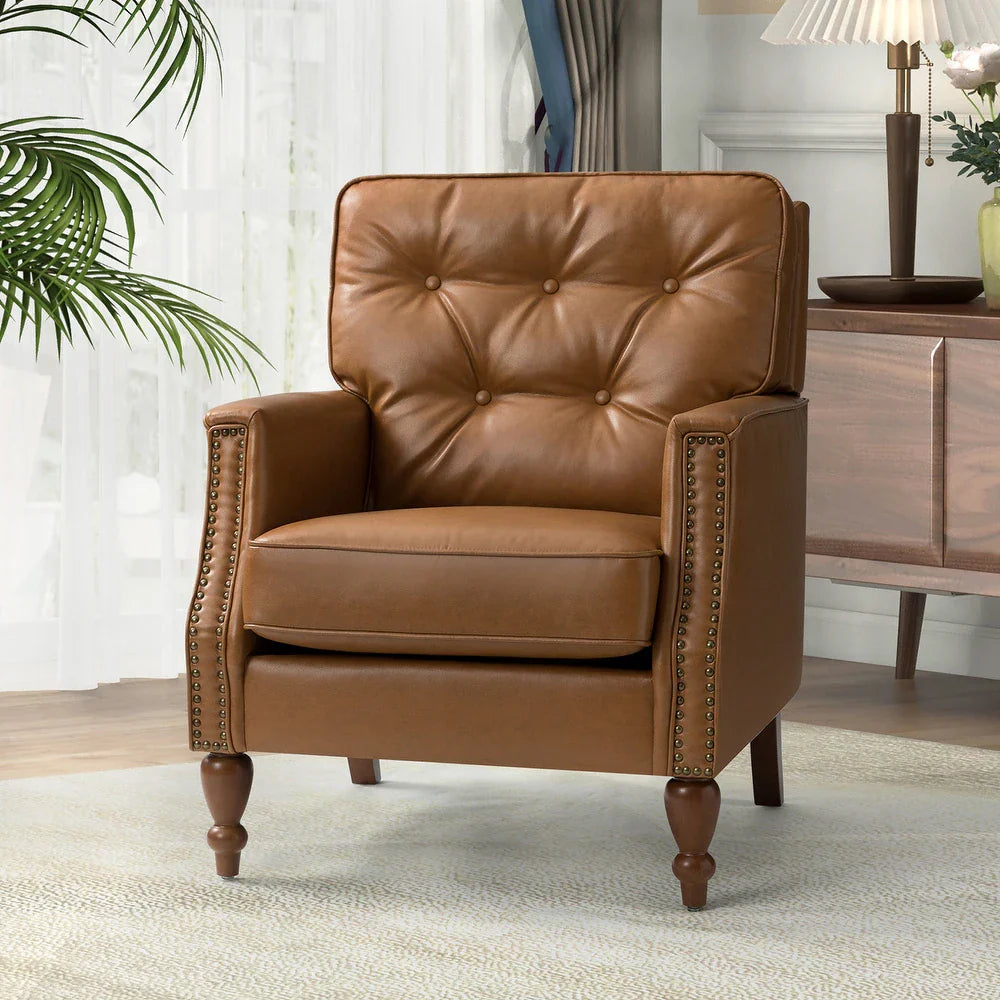 Johannes Comfy Living Room Armchair with Turned Legs