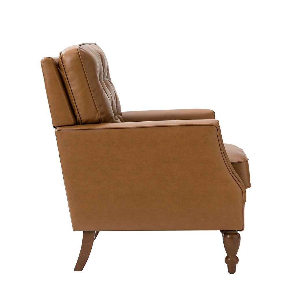 Johannes Comfy Living Room Armchair with Turned Legs