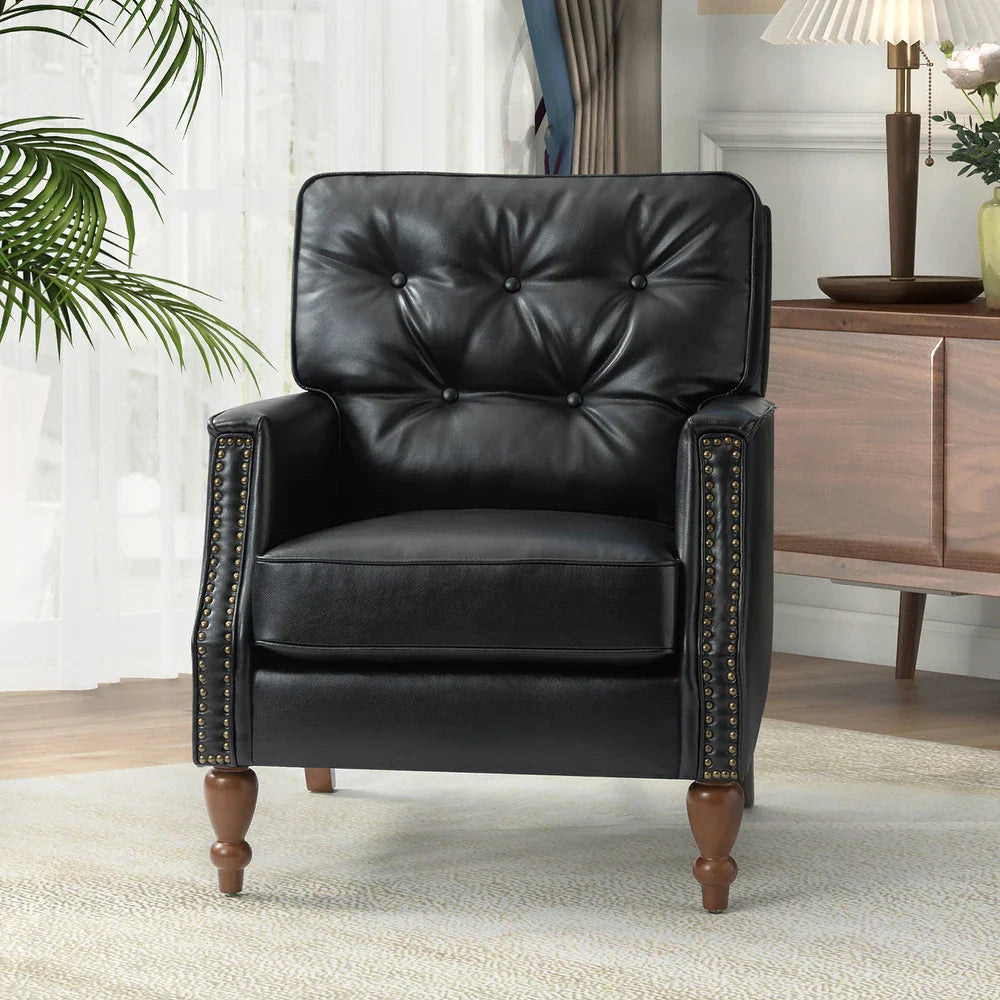 Johannes Comfy Living Room Armchair with Turned Legs