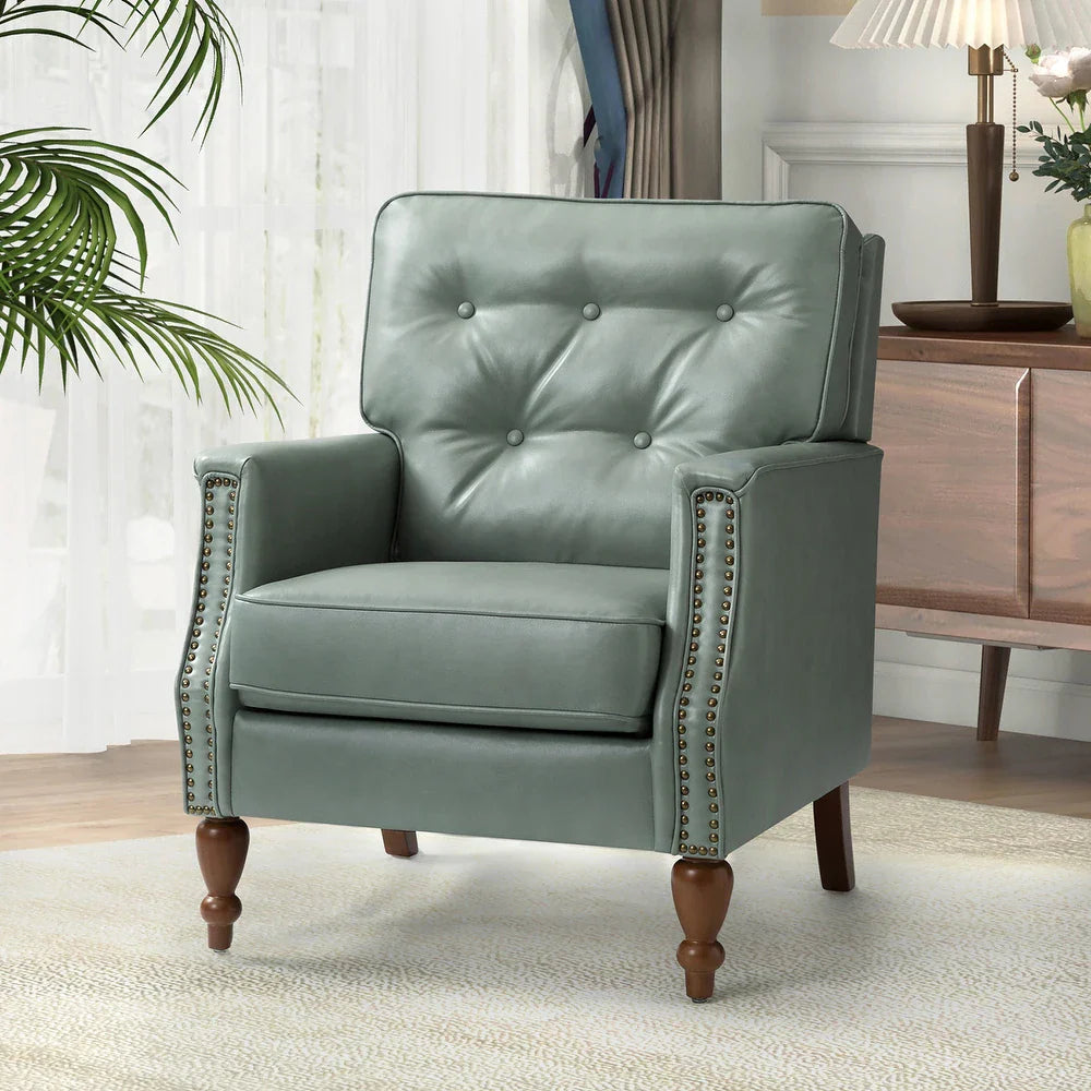 Johannes Comfy Living Room Armchair with Turned Legs