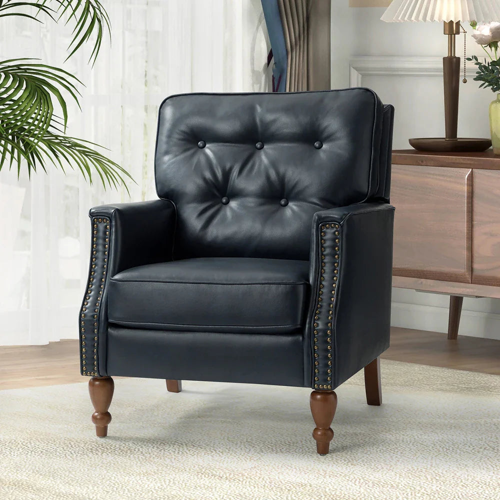 Johannes Comfy Living Room Armchair with Turned Legs