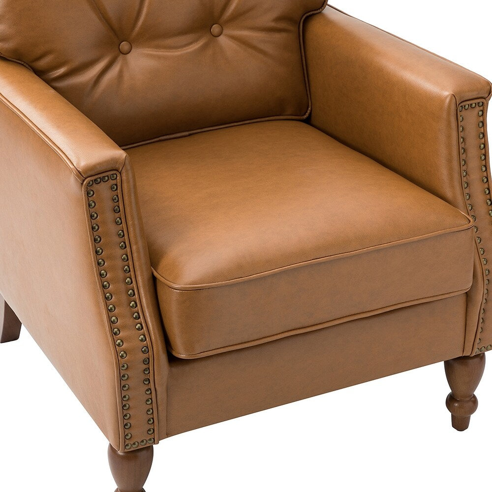 Johannes Comfy Living Room Armchair with Turned Legs